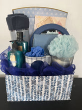 Load image into Gallery viewer, Blue Floral Gift Basket
