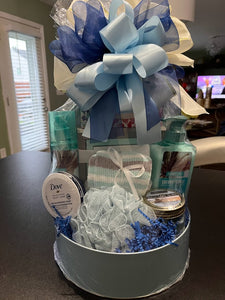 Blue Tin Ladies Gift Tin/Box/Basket