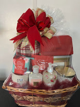 Load image into Gallery viewer, Burgundy and Tan Gift Basket
