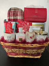 Load image into Gallery viewer, Burgundy and Tan Gift Basket
