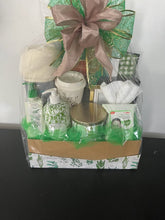 Load image into Gallery viewer, Green Floral Gift Basket
