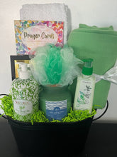 Load image into Gallery viewer, Green and Black Gift Tote/Basket
