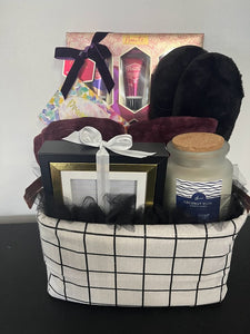 Burgundy, Black and White Relaxation Gift Tote
