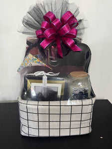 Burgundy, Black and White Relaxation Gift Tote