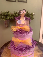 Load image into Gallery viewer, African American Baby Girl Three Tier Diaper Cake
