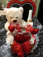 Load image into Gallery viewer, Valentine&#39;s Day Basket with Sparkling Cider
