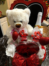 Load image into Gallery viewer, Valentine&#39;s Day Basket with Sparkling Cider

