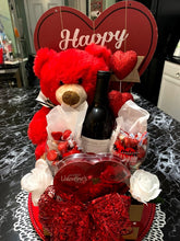 Load image into Gallery viewer, Valentine&#39;s Day Baskets with Red Wine
